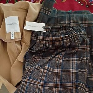Avek Les Filles Trench and Plaid Trousers